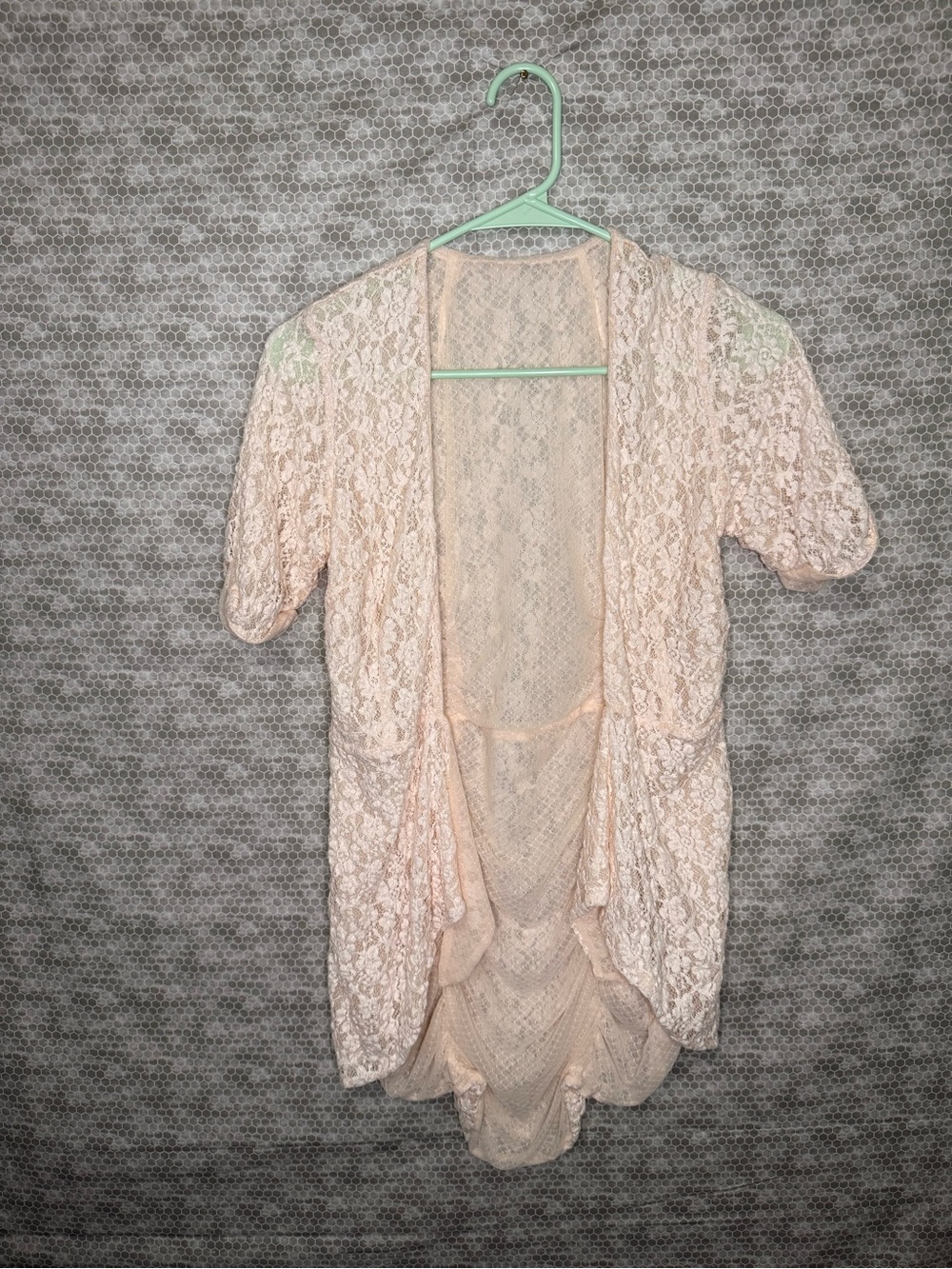 Hot As Hell Women XS Laced Pink Cardigan Long Sleeve Open Front